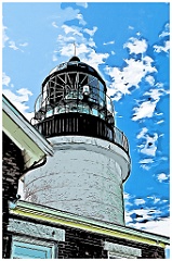 Seguin Light has the Largest Lens in Maine - Digital Painting